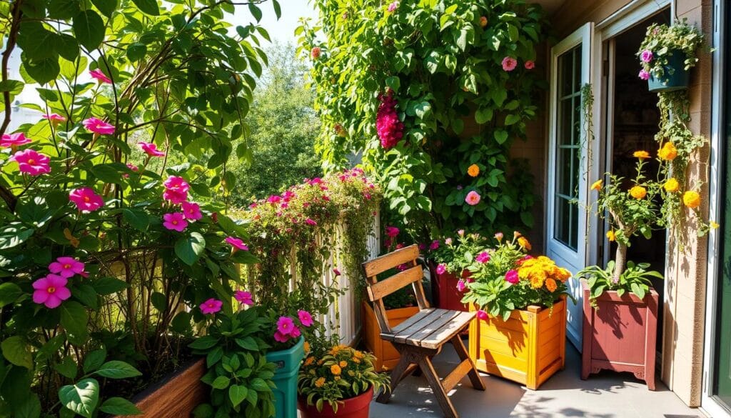 mini ogród na balkonie