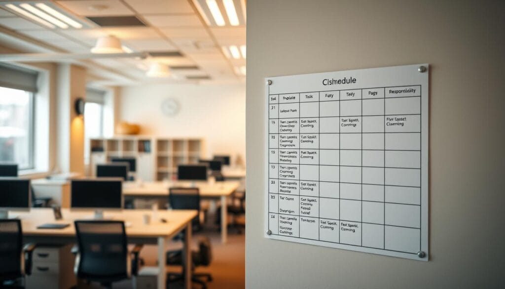 harmonogram sprzątania biura